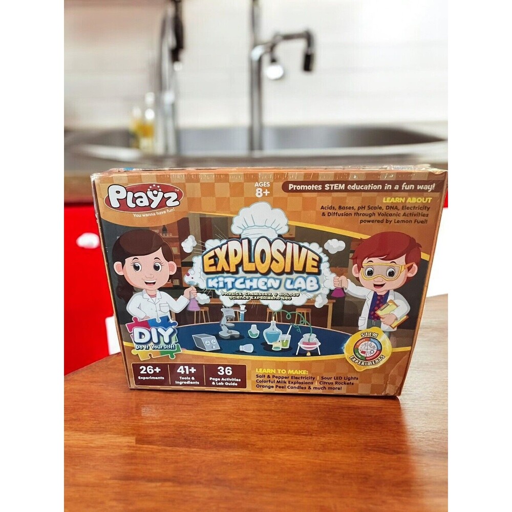 Playz Explosive Kitchen Lab 26+ Physics, Chemistry & Biology Science NEW SEALED